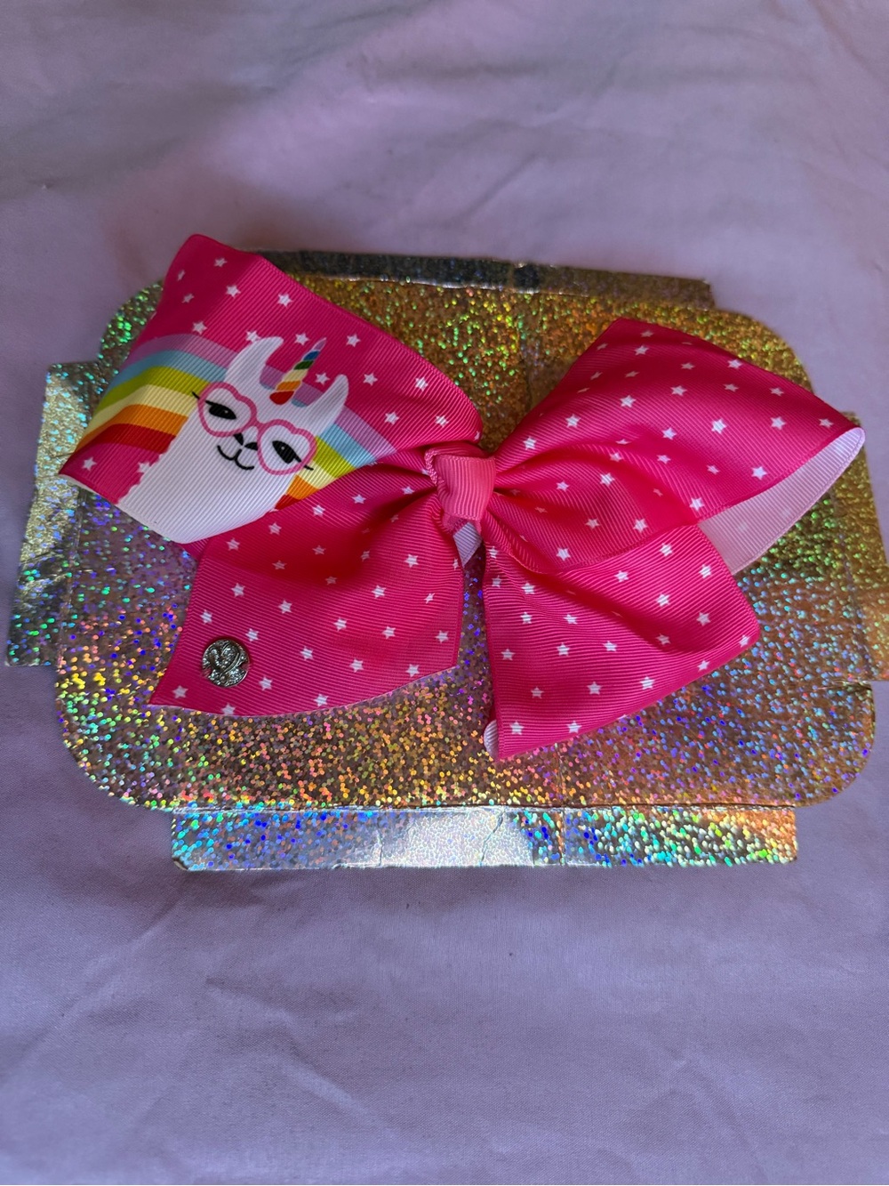 Pink Unicorn Bow Hair Clip for Kids